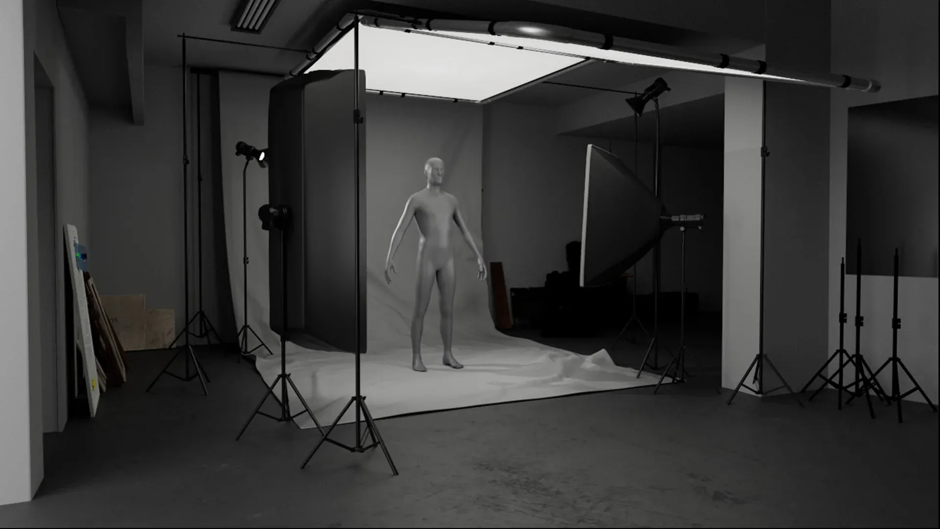 Motion capture animation placeholder